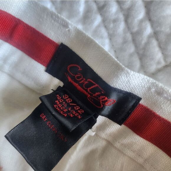 Contigo 100% linen cargo style casual coastal pants - Picture 9 of 14